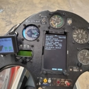 Segelflugzeug Cockpit mit Haubenblitzer
